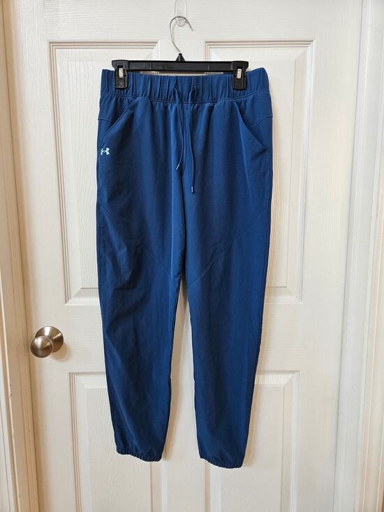 Under Armour Pants - Under Armour Women's Small Sport Woven Jogger Pants Blue Drawstring Stretch
